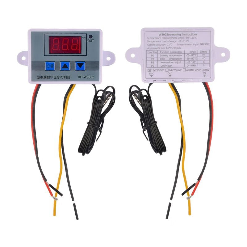 Ouhuayuan XH-W3002 Digital Temperature Controller, Direct Output, Gray XH Label, 220V