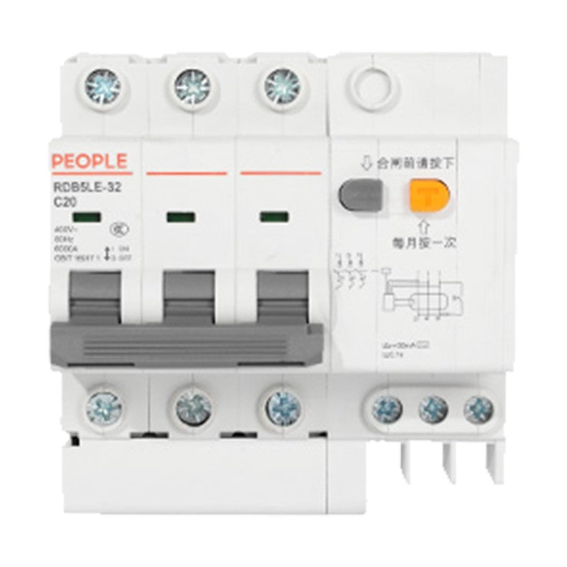 PEOPLE RDB5LE 2P 40A Leakage Protector Air Switch Circuit Breaker