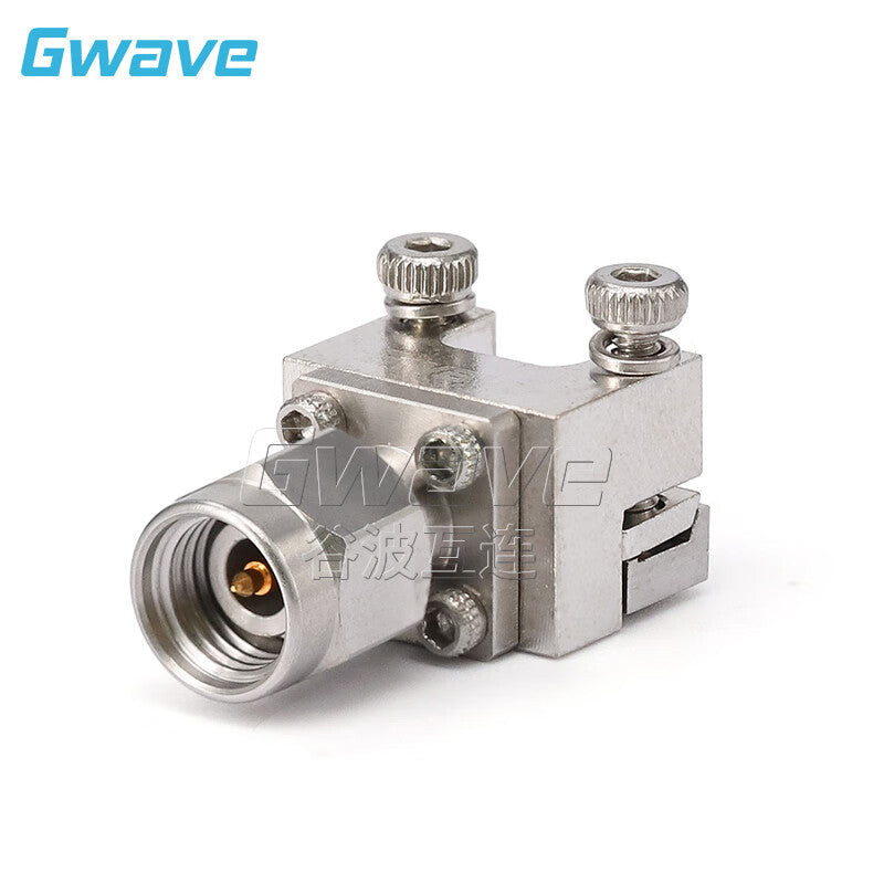 GWAVE 2.92mm Male Microwave RF Dual-Hole Flange Connector with 9.5mm Hole Pitch, 40G PCB Board Solderless Connector 2.92-JFD0851