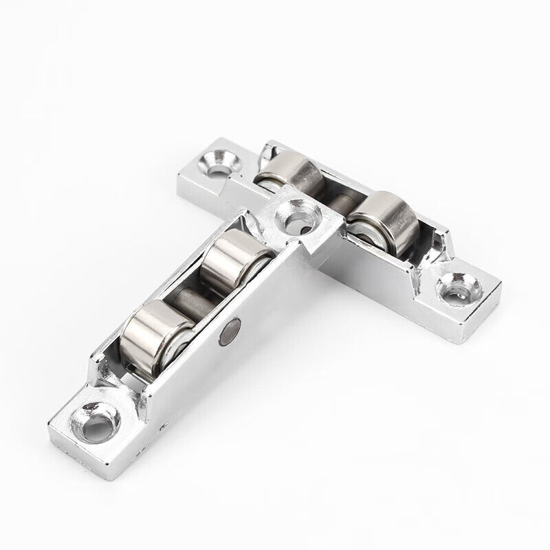 GUYU PVC window and sliding window rollers, adjustable double rollers for glass doors and windows, hardware accessories, PVC 77 double flat rollers [4-pack]