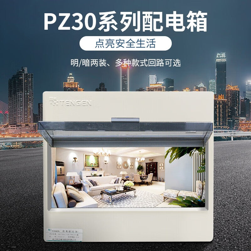 Tianzheng Electric (TENGEN) PZ30-4 exposed assembly electrical box 4 circuits single row 06060071582