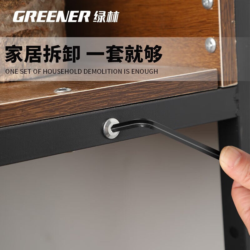 GREENER Hexagonal Wrench Set Automatic Combination Hexagonal Battleship 9-piece Set Black Extended - Ball