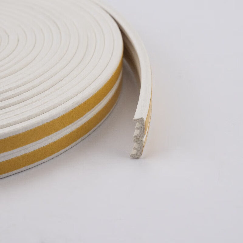 Haisdick door and window sealing strips, soundproof and windproof sealing strips, heat insulation strips, E-type 9*4mm white 10-meter strips