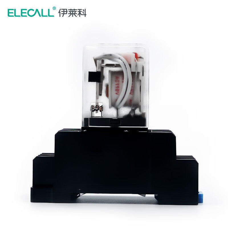 ELECALL HH54P small intermediate relay AC four open four closed with light and base electromagnetic relay set 14 feet MY4NJ AC110V