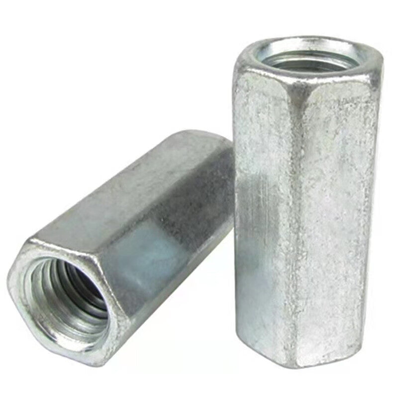 Jinglan Galvanized Extended Hex Nuts/Screw Connecting Caps/Screw Joint Nuts M5 M6 M8 M10 M12-M30 M6*8 Outer Diameter*23 Height (100 pieces)