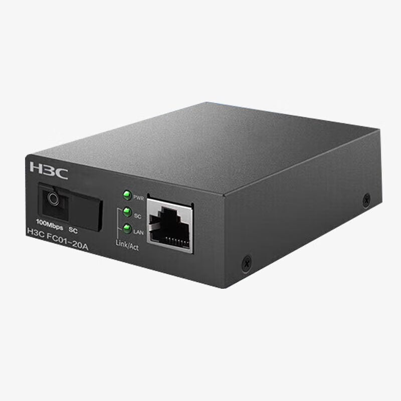 H3C FC01-20A 20km fiber optic transceiver 100M single-mode single-fiber SC interface photoelectric converter A end