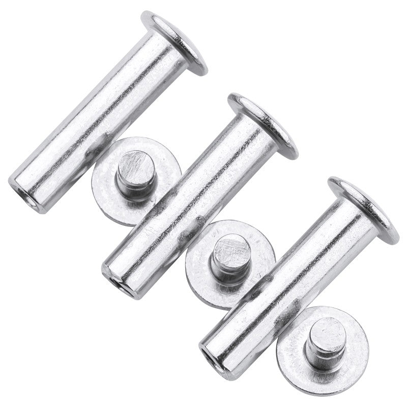 Winstein W855 Flat Round Head Button Rivets, 304 Stainless Steel, A2-70 Grade, for Ledgers, Photo Albums, and Menus, φ3*25 (100 pieces)