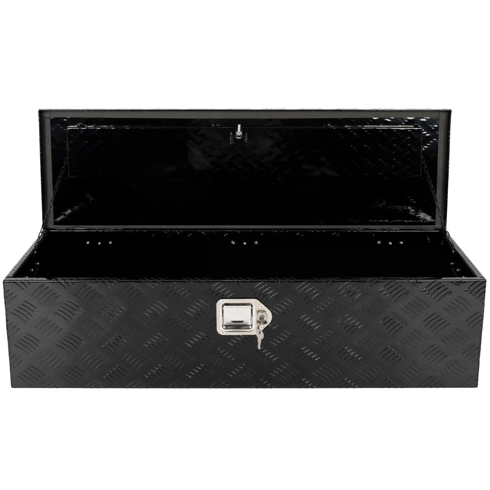 39"*13"*10" ALUMINUM PICKUP TRUCK TRUNK BED TOOL BOX TRAILER STORAGE BLACK [2]