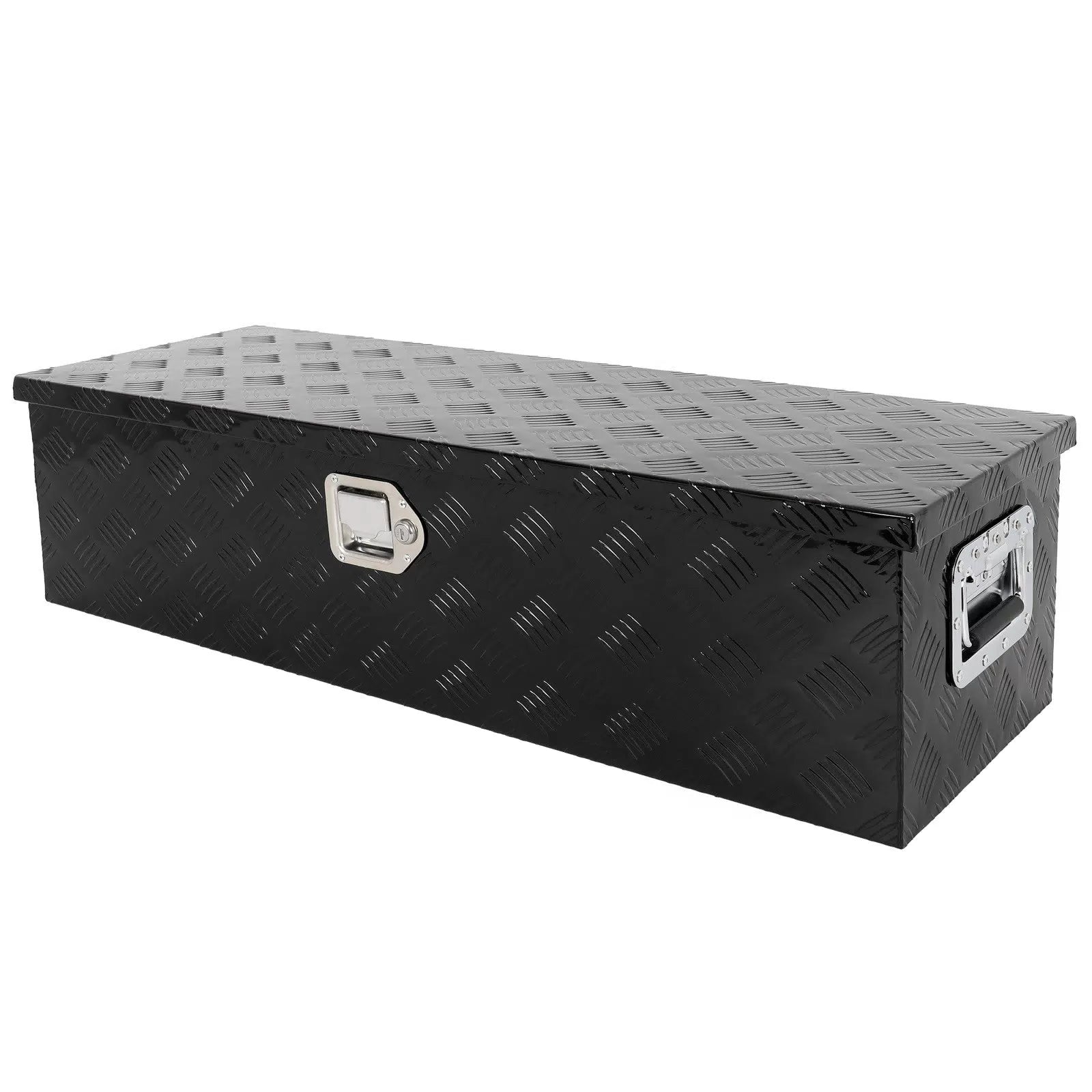 39"*13"*10" ALUMINUM PICKUP TRUCK TRUNK BED TOOL BOX TRAILER STORAGE BLACK [6]