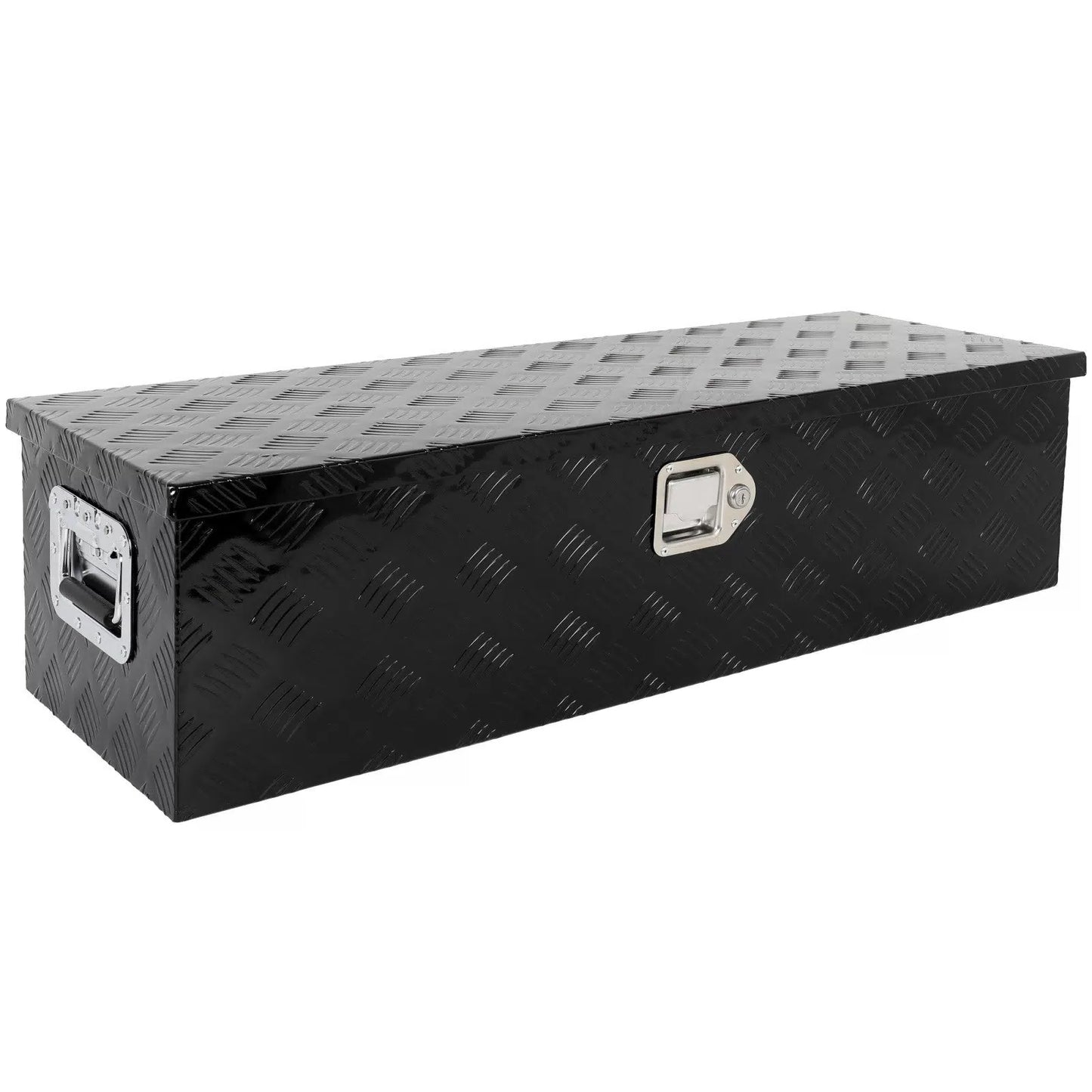 39"*13"*10" ALUMINUM PICKUP TRUCK TRUNK BED TOOL BOX TRAILER STORAGE BLACK [7]