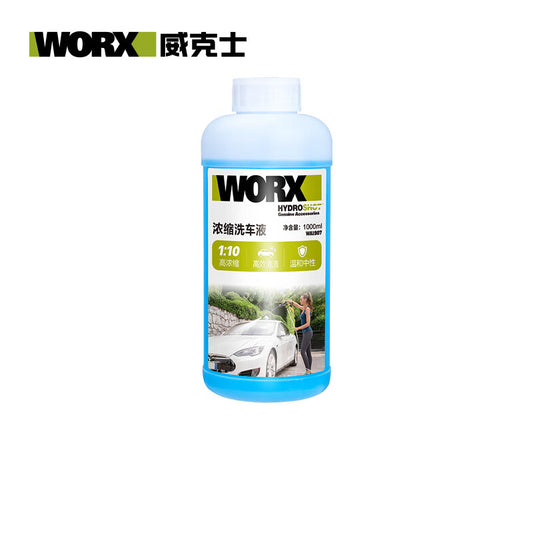 Worx Car Wash Concentrated Liquid WA1907, a powerful foam cleaner for removing stains and is specifically designed for cars.