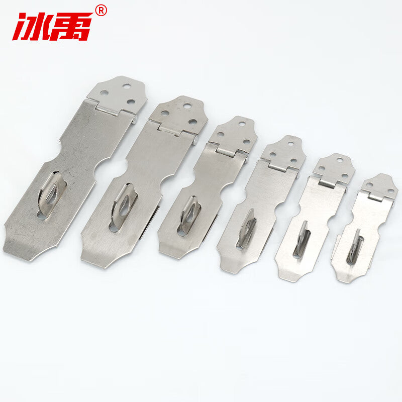 Bingyu Stainless Steel Hook, Thickened Door Hook Padlock, Three-Hole Door Hook, Safety Padlock, Cabinet Hardware Accessories, 3-inch (Large Size) BH-684