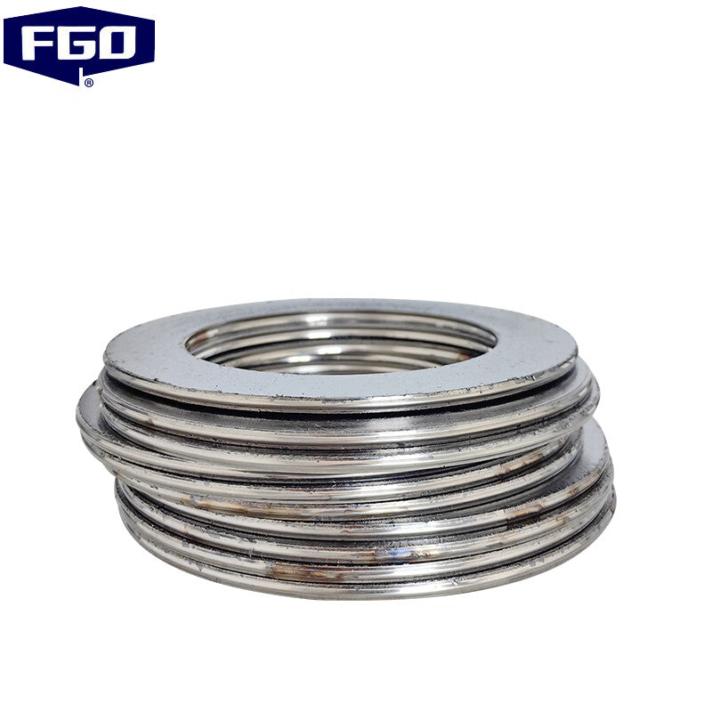 FGO metal spiral wound gaskets, high-temperature flange sealing graphite gaskets, PN16 DN450 (6 pieces/pack)