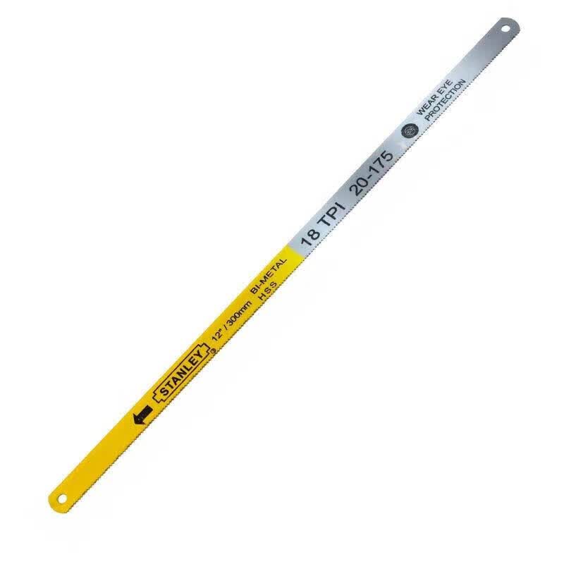 Stanley 18-tooth bimetal saw blades, 12 inches (x100), 100 blades/box; 20-175