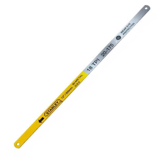 Stanley 18-tooth bimetal saw blades, 12 inches (x100), 100 blades/box; 20-175