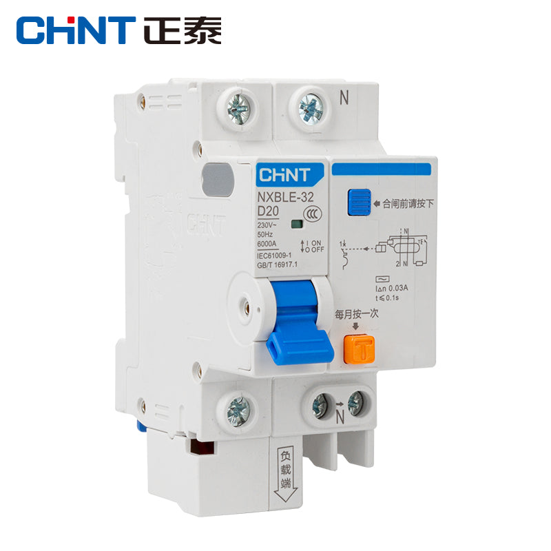 Chint (CHNT) NXBLE-32-2P-D25-30mA-6kA leakage protection air switch circuit breaker electric gate small air switch power D type 2P 25A