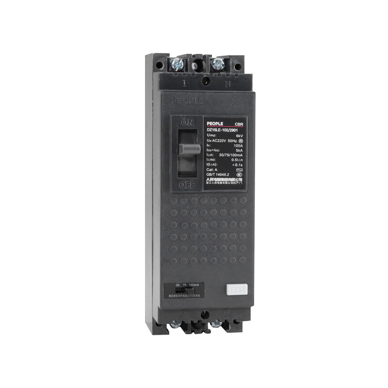 PEOPLE DZ15LE Leakage Circuit Breaker 2P 100A Adjustable