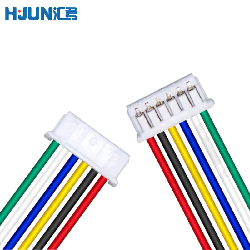 Huijun MX 1.25mm pitch male/female connector wire, single/double-ended electronic wire, 0.2m, 10-piece male/female extension cable (2p).