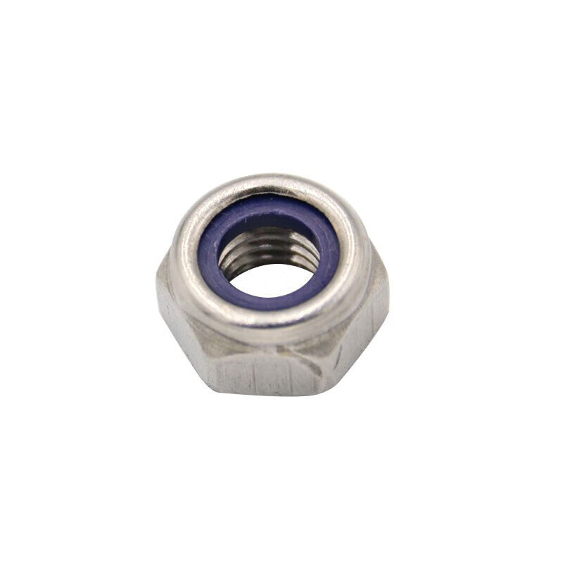 Winstein 304 Stainless Steel Hex Nuts M10 (10 pieces) Nylon Self-Locking Anti-Slip Anti-Loosening Thin Nuts DIN985 WSX260