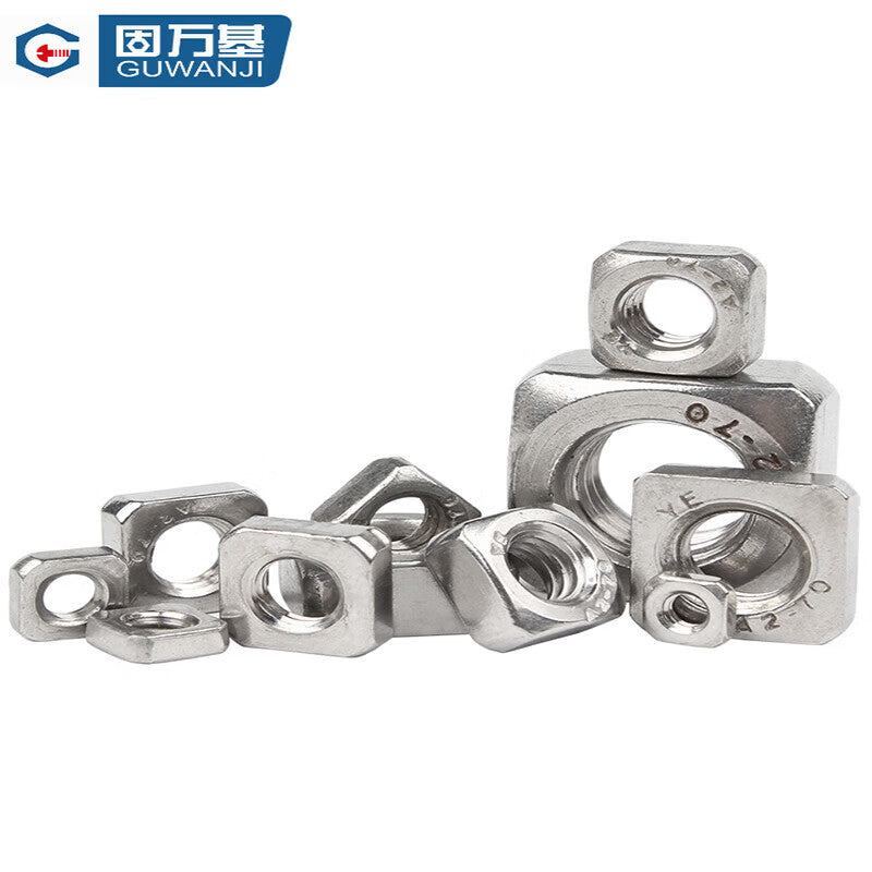GUWANJI Square Nuts, 304 Stainless Steel Square Nuts, Square Sheets, Locking Nuts, National Standard Fasteners, M4 [1000 pieces/pack]