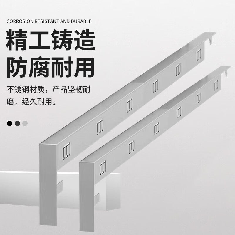 Deqi countertop gap retainer strip, integrated stove seam water-blocking and sealing strip, gap decorative strip, silver edge width 0.6 cm (1 pair)