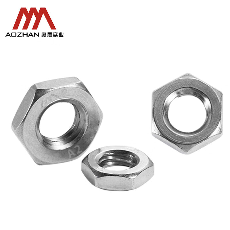 AOZHAN Industrial Co., Ltd. DIN439-304 Stainless Steel Hexagonal Thin Nuts A2-035 Thin Nuts GPH M14 (300 pieces/box)