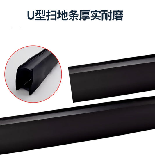 Hengdunda cold storage door sealing strip, sliding door bottom U-shaped low-temperature resistant sweeping strip, cold storage door bottom rubber strip, pressure strip (plastic material), 10 meters price.