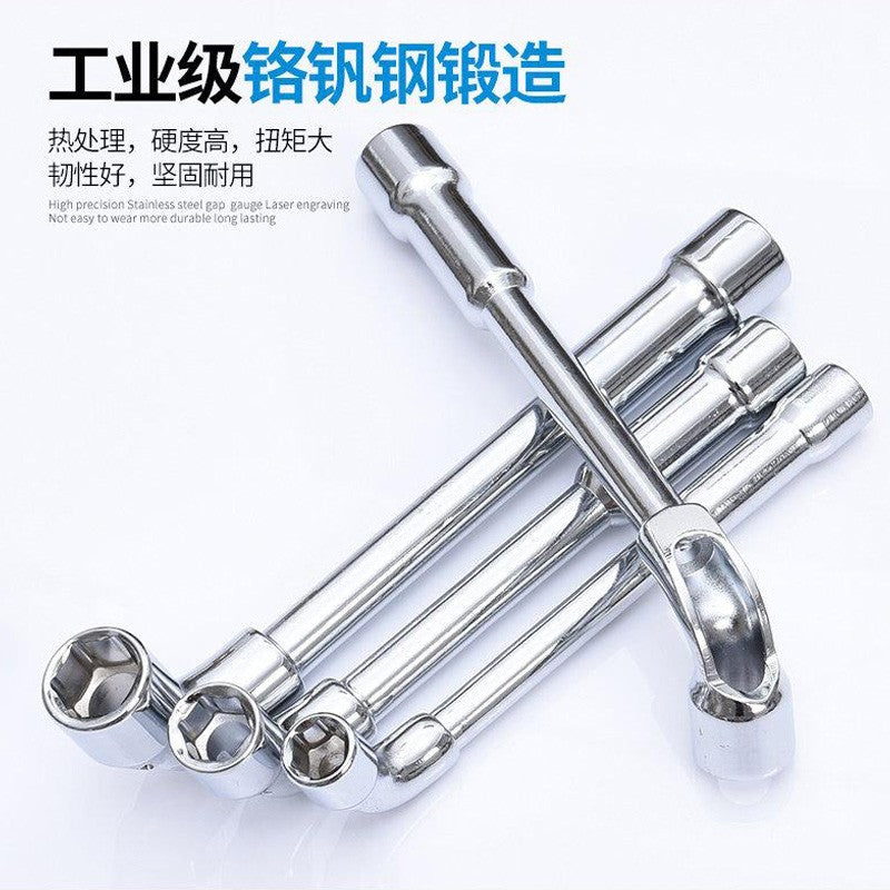 Paola L-type socket milling wrench 13mm long screw nut removal wrench perforation/hexagonal/bend neck/7-shaped/elbow/double-head/tire socket wrench 6540