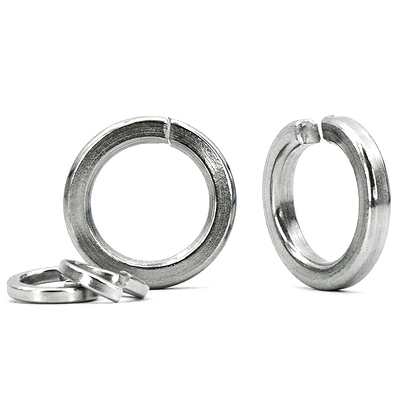 Hesterig JG-589 304 Stainless Steel Spring Washers, Standard Open Spring Washers, GB93 M4 Spring Washers, 1000 pieces