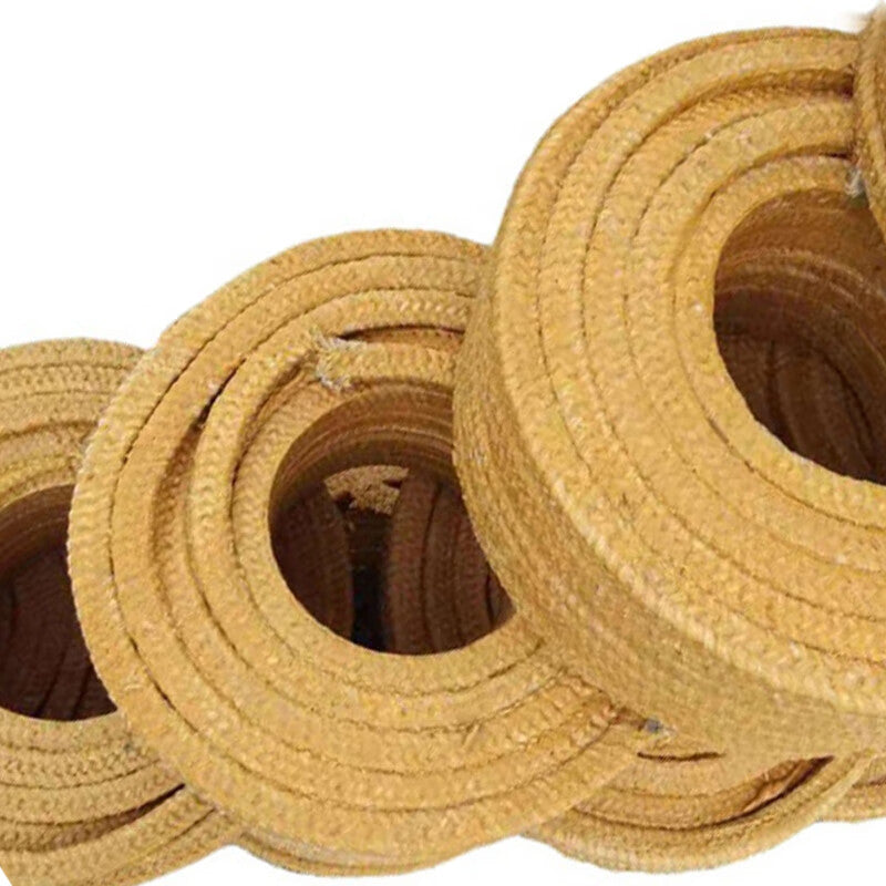 Deqi Butter Packing, Oil-Soaked Cotton Yarn Packing, Linen Packing, Special for Water Pump Seals, Yellow, 16*16 cm
