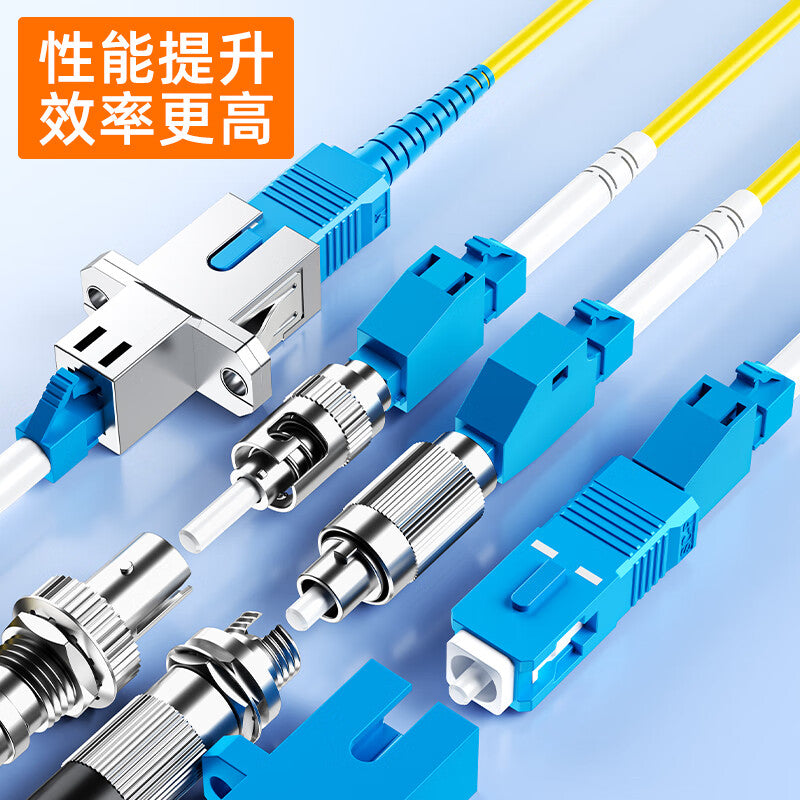 Saixian LC-SC Dual Female Fiber Optic Adapter, Telecom Grade Fiber Optic Coupler, Round to Square Connector, Optical Power Red Pen Connector, Flange Extender