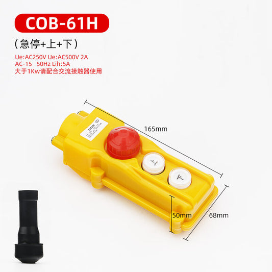 Baidate COB-61 62 63 64A BH Rainproof Crane Control Switch Lifting Button Electric Hoist Operating Handle COB-61H (3 pieces)