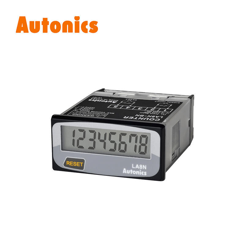 Autonics Compact design & built-in lithium battery 8-digit display LCD counter 8-digit; LA8N-BF