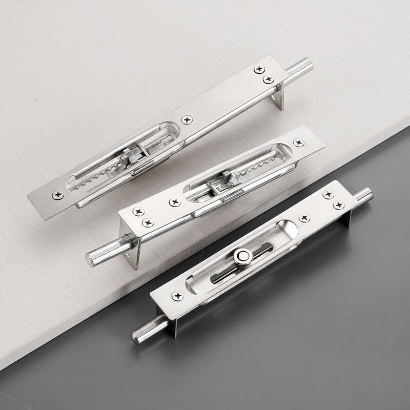 Deqi Stainless Steel Door Bolts, Anti-theft Double Door Bolts, Stainless Steel Central Control Single/Double Hole Concealed Door Bolts, Household Door Bolt Accessories, Buyang Single Hole Door Bolts.