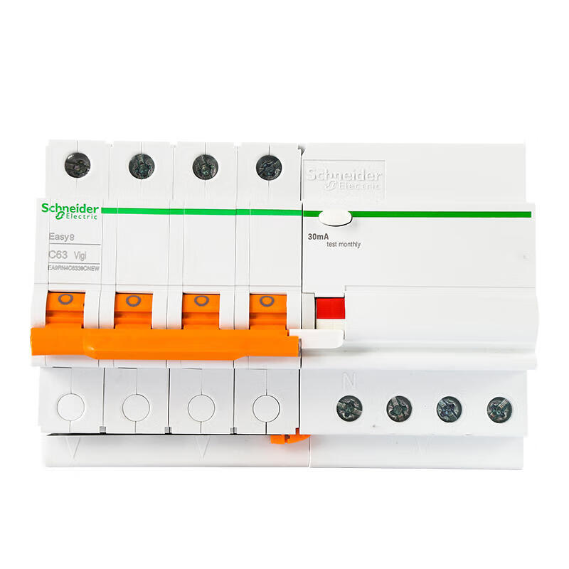 Schneider Electric EA9RN4C6330CA 4P C63A/30mA Leakage Circuit Breaker
