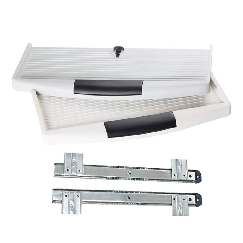Deqi Keyboard Bracket, Office Desk Keyboard Bracket, Slide Slide Drawer Accessories, Linear Slide Bracket, 35mm White Slide Slide
