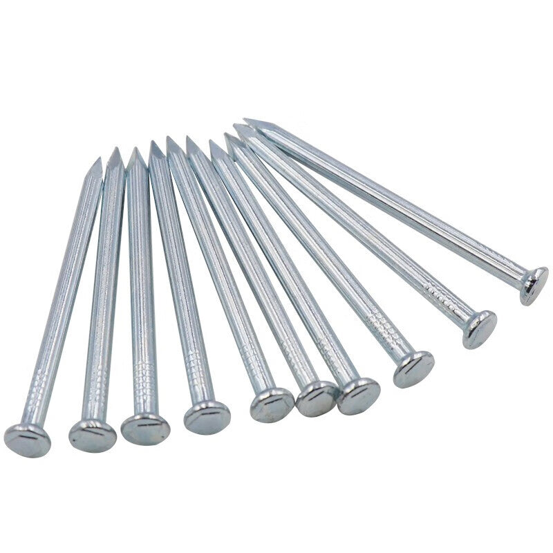 Zhujun Cement Nails, Galvanized Straight-Grain Cement Nails, Construction Site Stainless Steel Nails, 90mm (1kg)