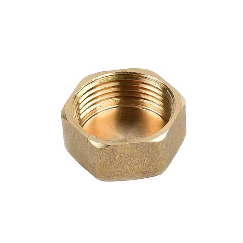 Chaiba Brass Internal and External Threaded Plugs, Water Pipe Ends, Pipe Plugs, Internal and External Threaded Copper Plugs, Pipe Fittings, 6-point Internal Threaded Copper Plugs, One Price