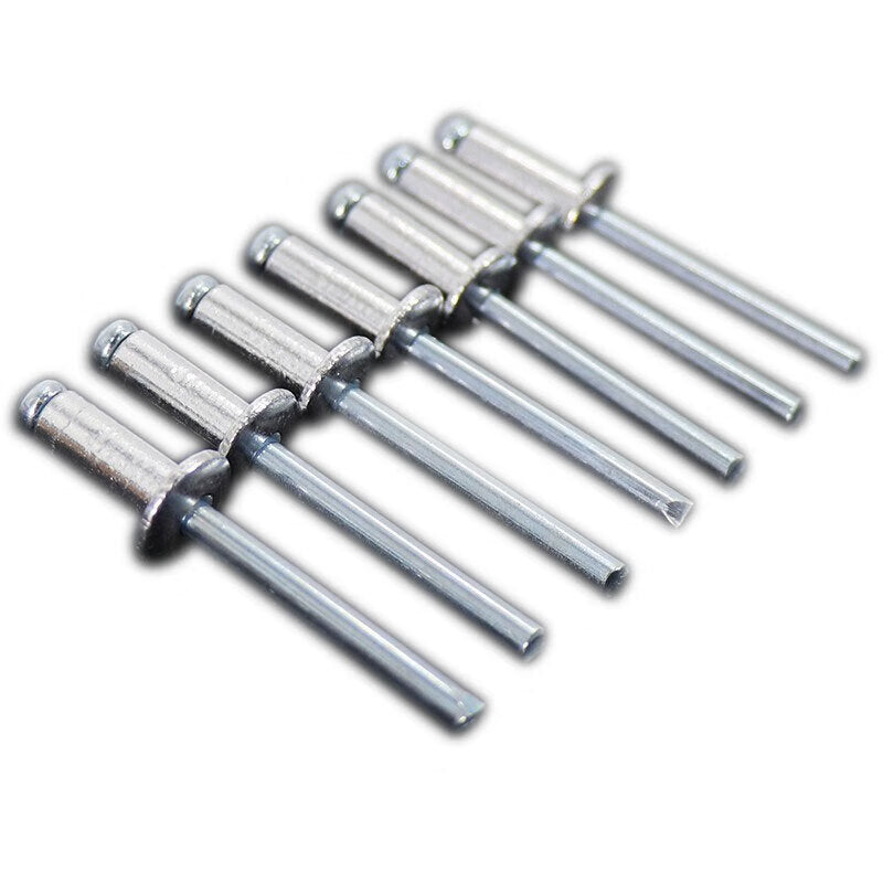 Winstein WSX214 Blind Rivets, DIN7337 Type A, Open-type Flat Round Head, Blue/White Zinc, 5×30 (250 pieces)