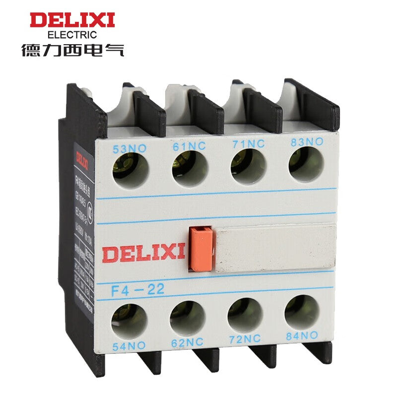 Delixi Electric F4-22 top auxiliary contact RoHS 2NO+2NC F422 contactor accessories