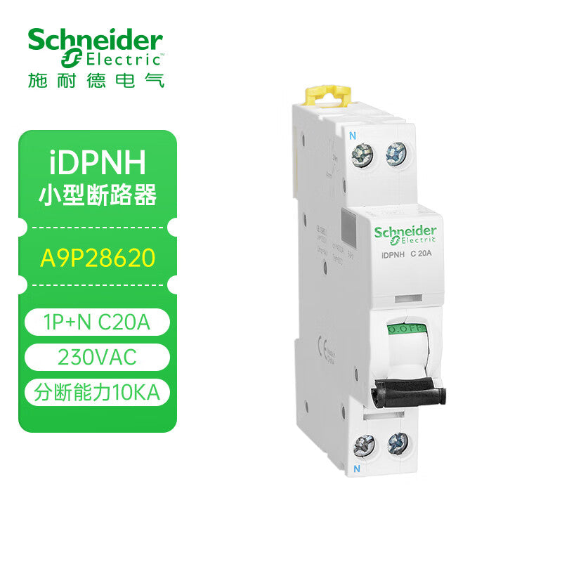 Schneider A9 Series IDPN Compact Circuit Breaker 1P+NC 20A 10KA