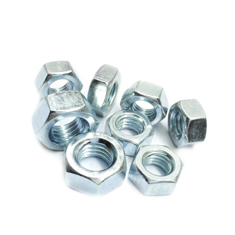 Deqi Grade 8 Galvanized Hex Nuts and Sheets, High Strength Galvanized, M6 External Hex Nuts (200 pieces)