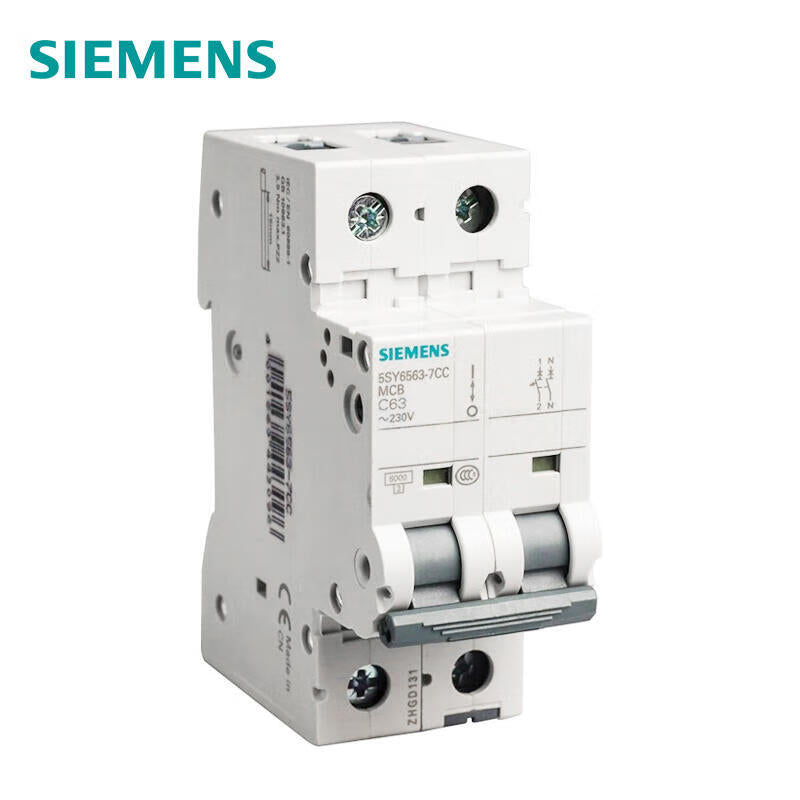 Siemens 5SY6 2P C2 Miniature Circuit Breaker 2A 6kA