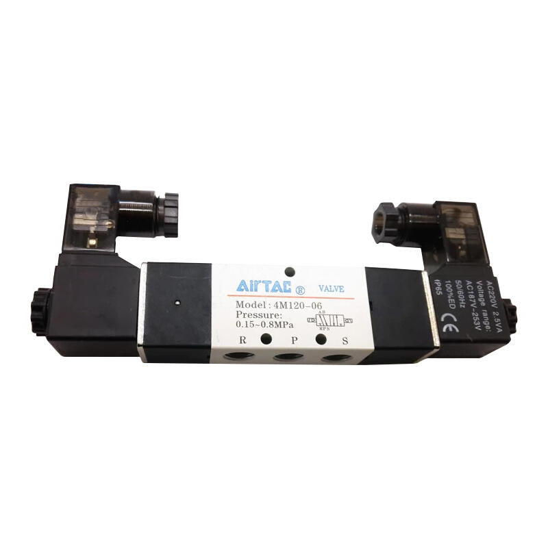 AirTAC NAMUR specification internal pilot solenoid valve, 2-position 5-way, double solenoid, DIN socket type; 4M12006C