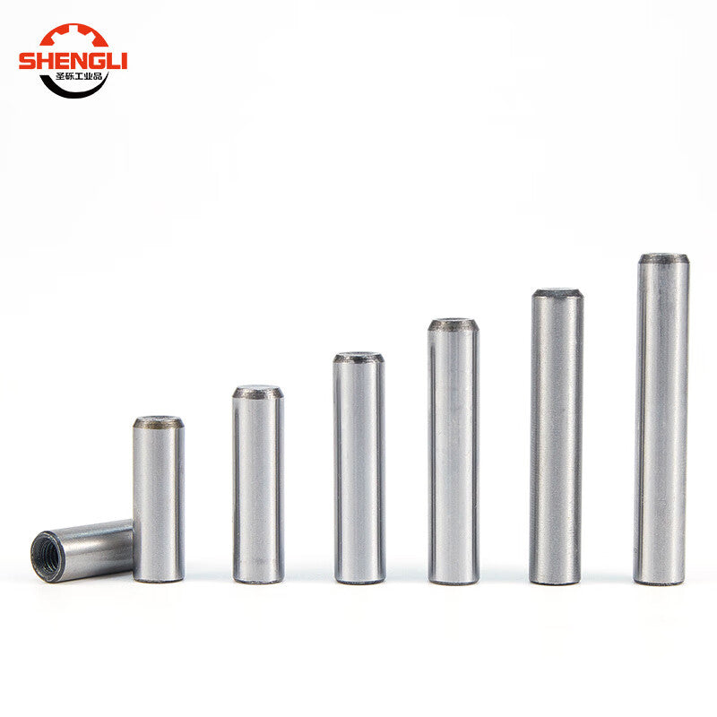 Saint-Struck Hardened and Quenched Internal Thread Cylindrical Pin GB120 Locating Pin, Tapping Pin, Pulling Pin, 45# Steel, M5*30 (Internal Thread M3) [50 Pieces]