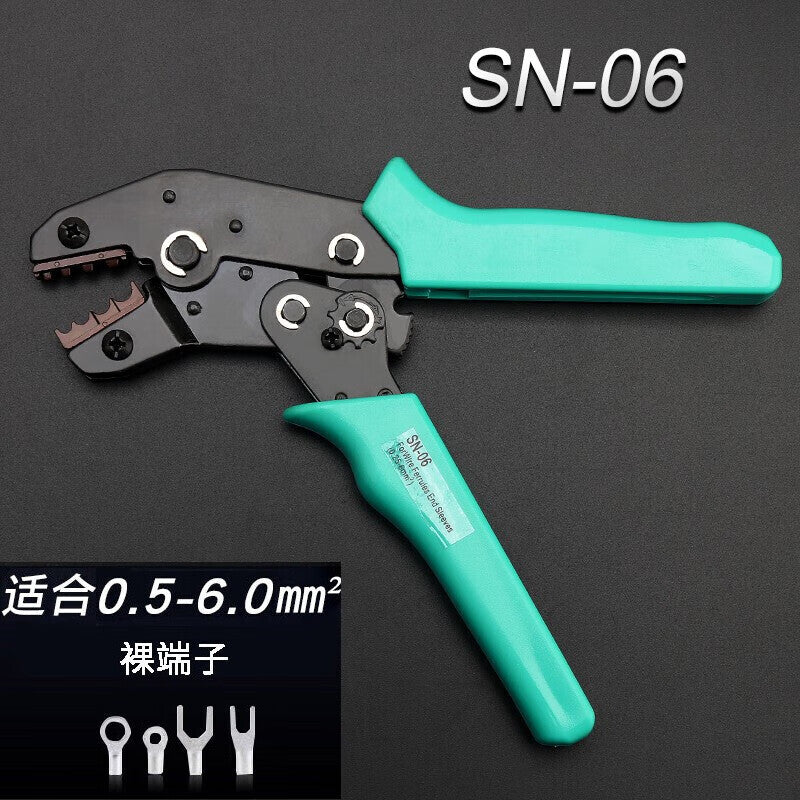 ELECALL Cold-Pressure Ratchet Type Bare Terminal Crimping Pliers SN-06 (0.5-6mm²)