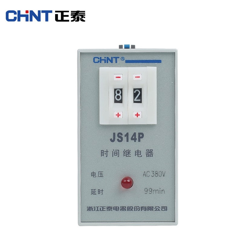 Chint JS14P-99s-AC380V Digital Time Relay, Two-Digit Adjustment