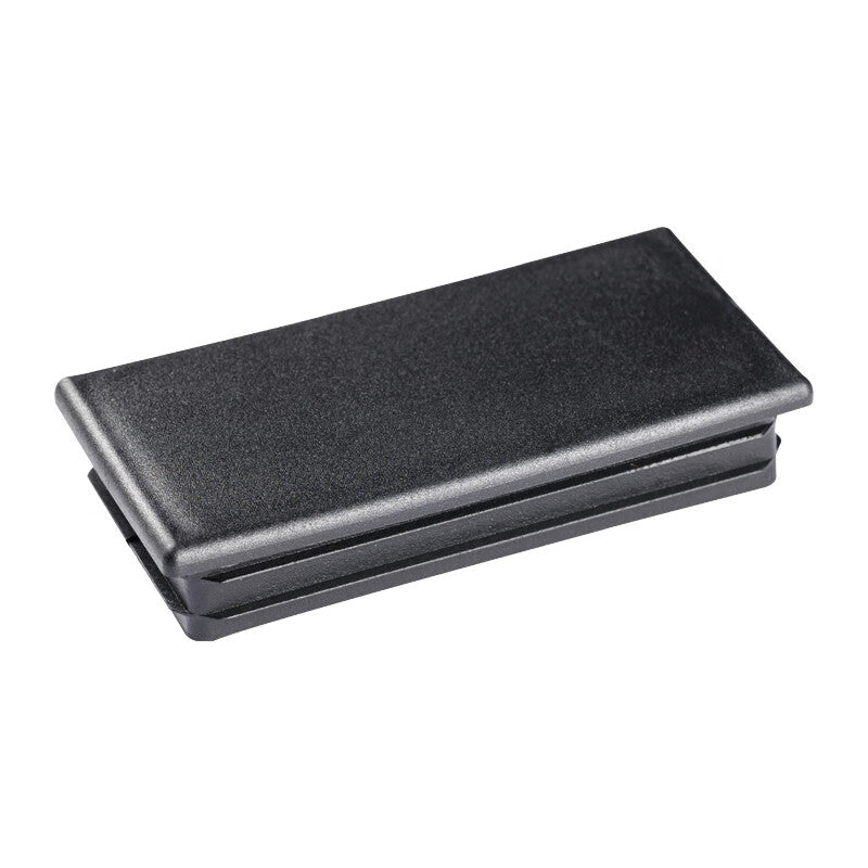 Winstein WSX179 (50 pieces) Rectangular Pipe Plugs, Plastic PE Pipe Plugs, Square Pipe Plugs, Furniture Foot Pads, End Caps, Black 30*50 Rectangular Pipe Plugs