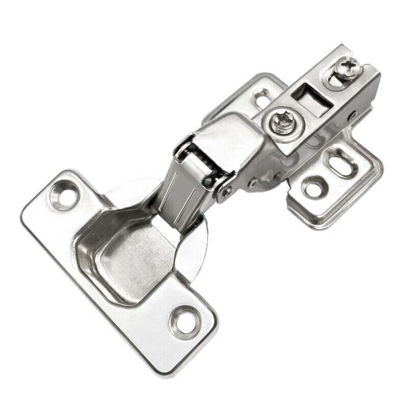 Bingyu Hydraulic Hinges, Wardrobe Door Aircraft Hinges, Low-Noise Damping Buffer, Cold-Rolled Steel Fixed Fittings, Open-Top - Large Bend, BH-262