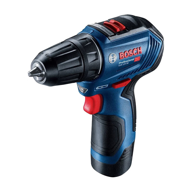 BOSCH Lithium-ion Cordless Drill/Screwdriver (2 batteries, 1 charger 2.0Ah) (with accessory roll); GSR 12V-30 Dual Battery (with accessory roll)
